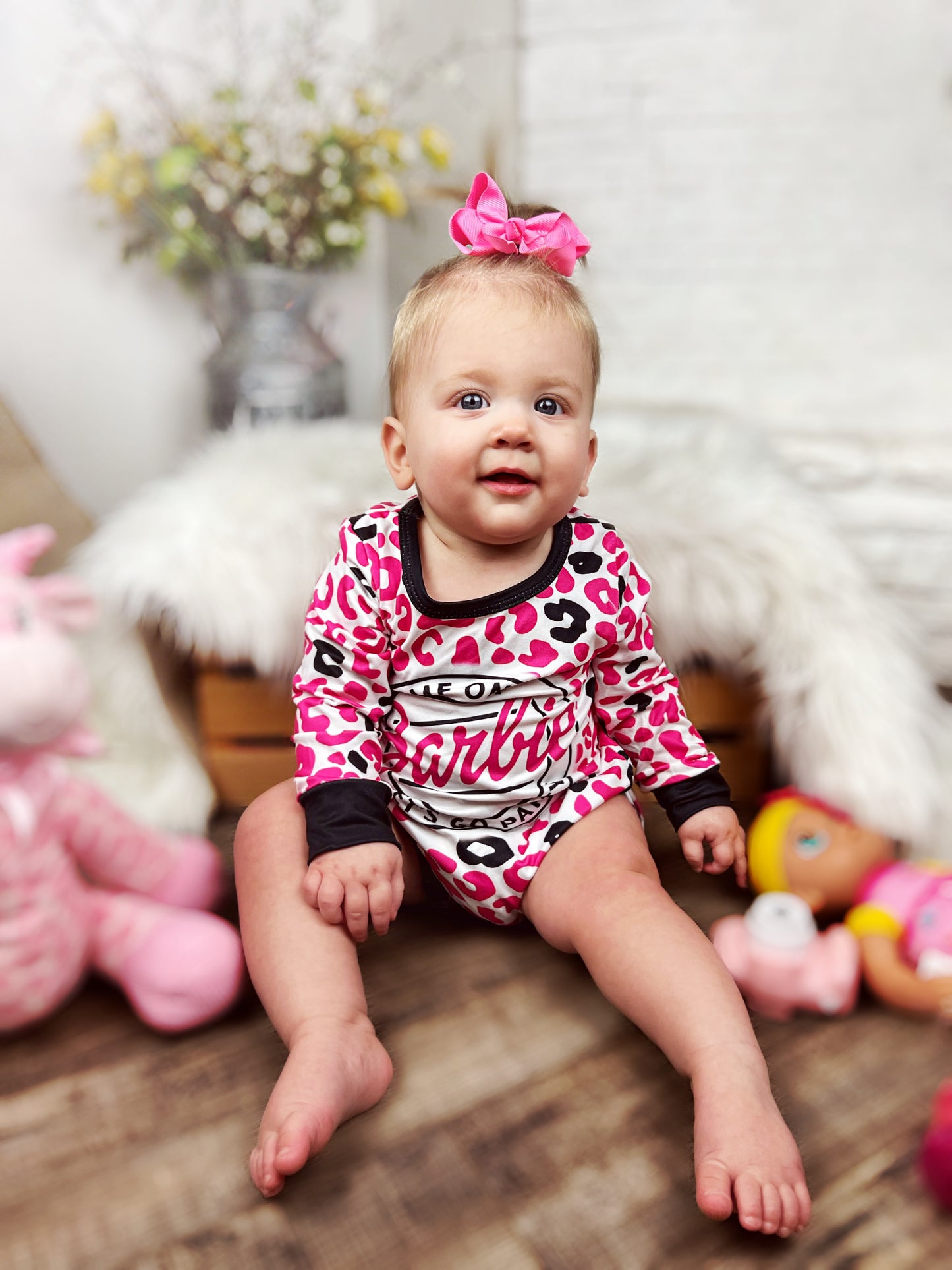 Come On Barbie Sweater Onesie - Cassie's Creekside Boutique