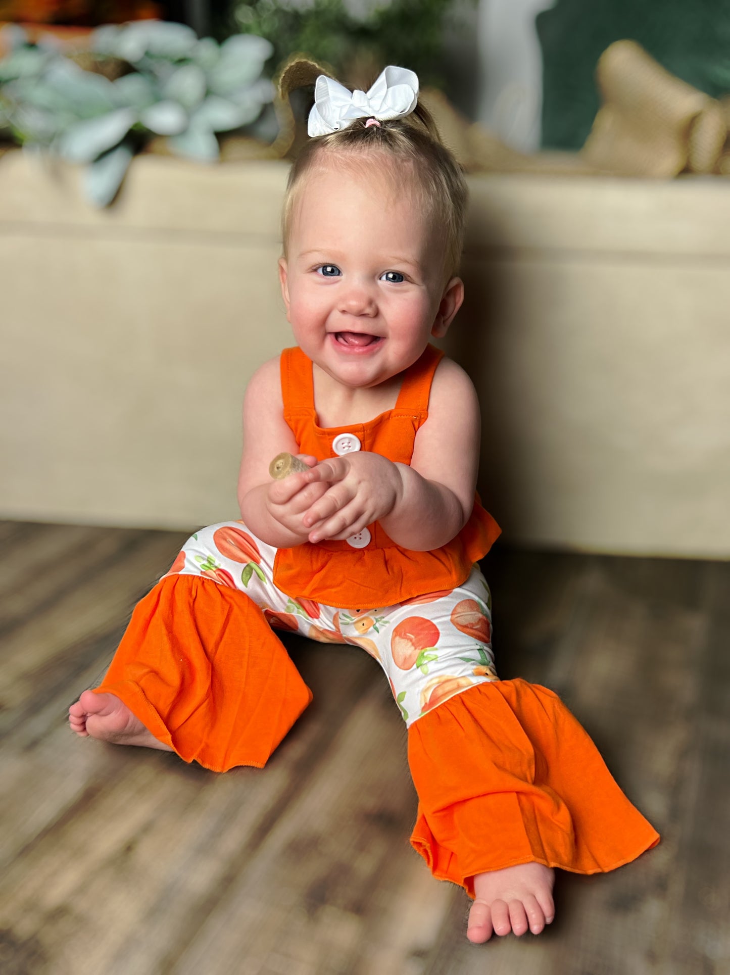 Sweet as a Peach Girls set - Cassie's Creekside Boutique