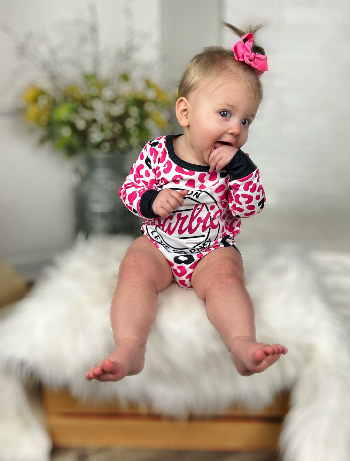 Come On Barbie Sweater Onesie - Cassie's Creekside Boutique