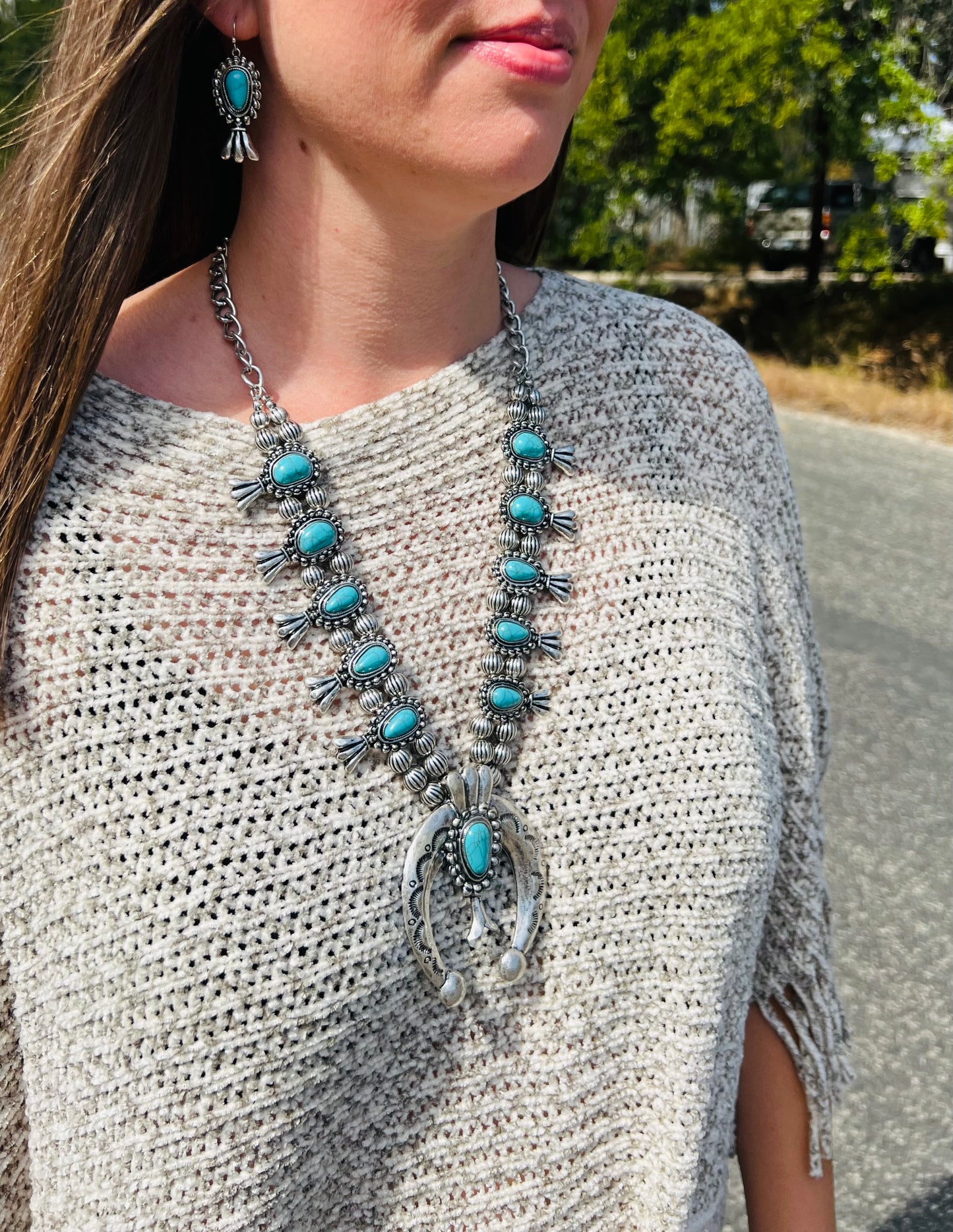 Turquoise Squash Blossom set - Cassie's Creekside Boutique