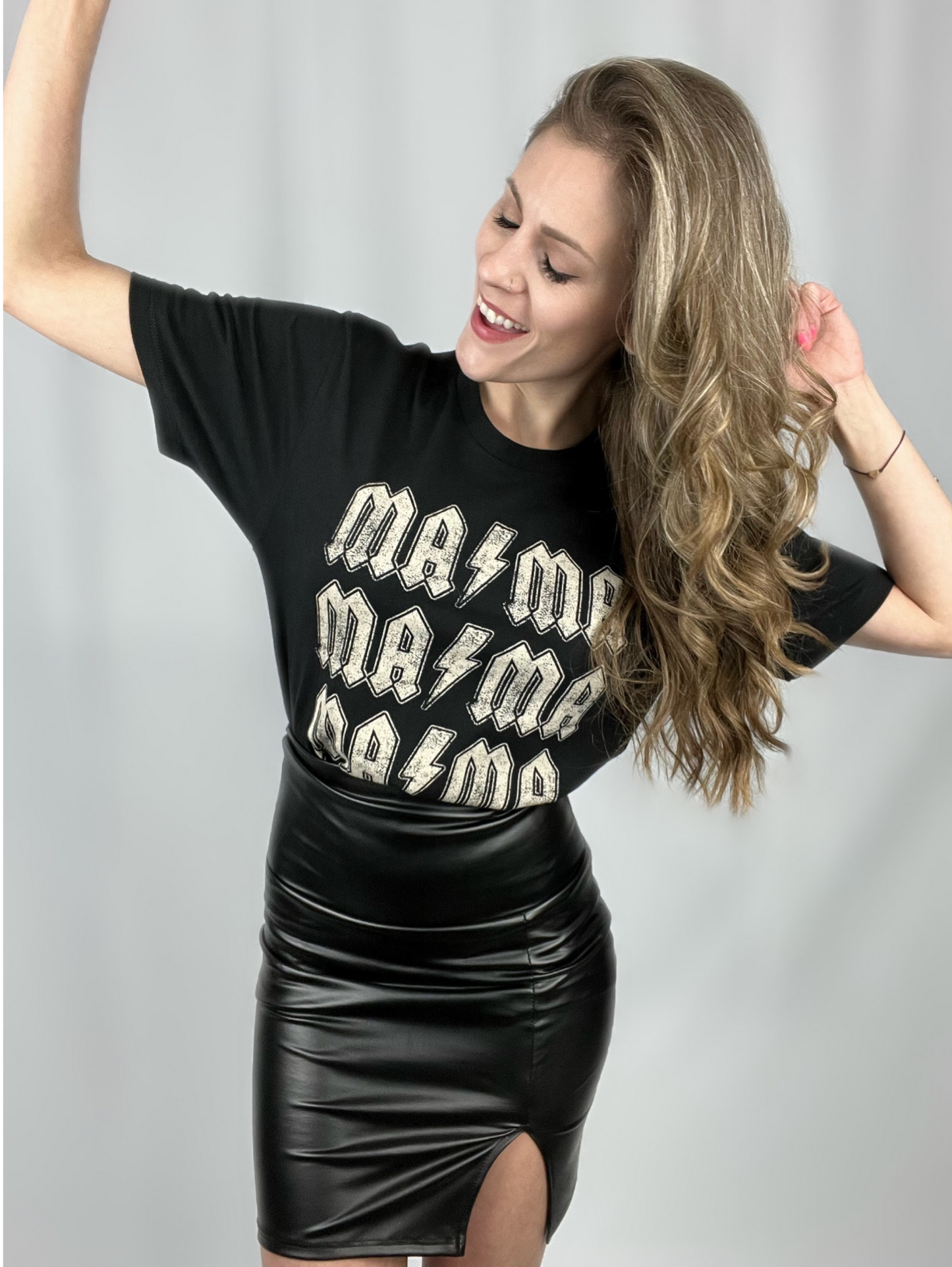 Mini Rebel Rose Slit Skirt - Cassie's Creekside Boutique