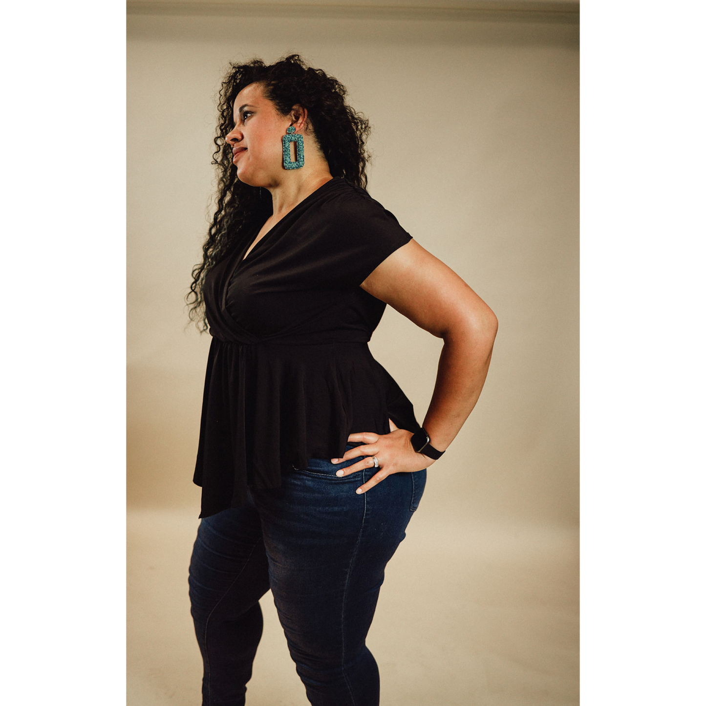 Surplice Drape Front Blouse - Cassie's Creekside Boutique
