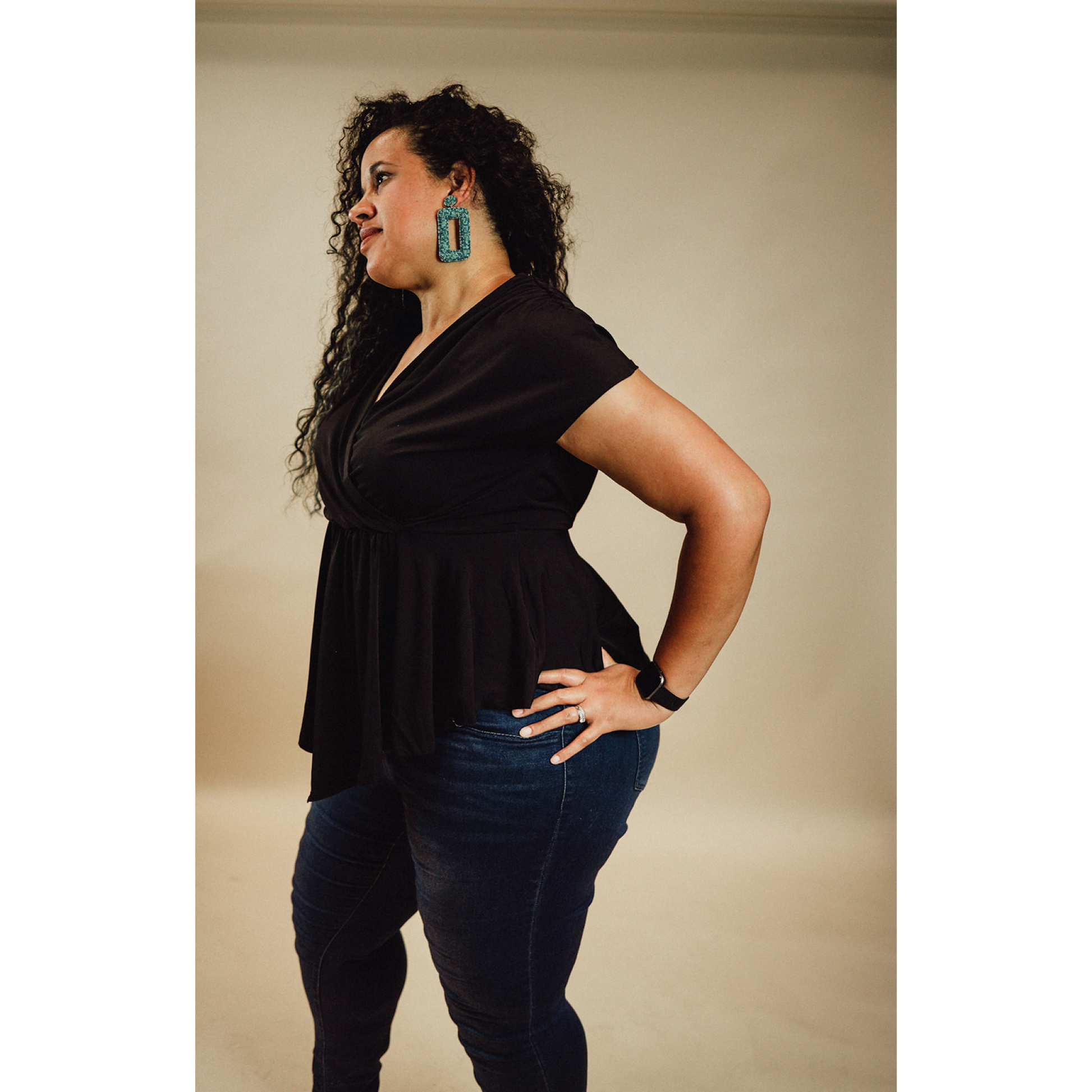 Surplice Drape Front Blouse - Cassie's Creekside Boutique