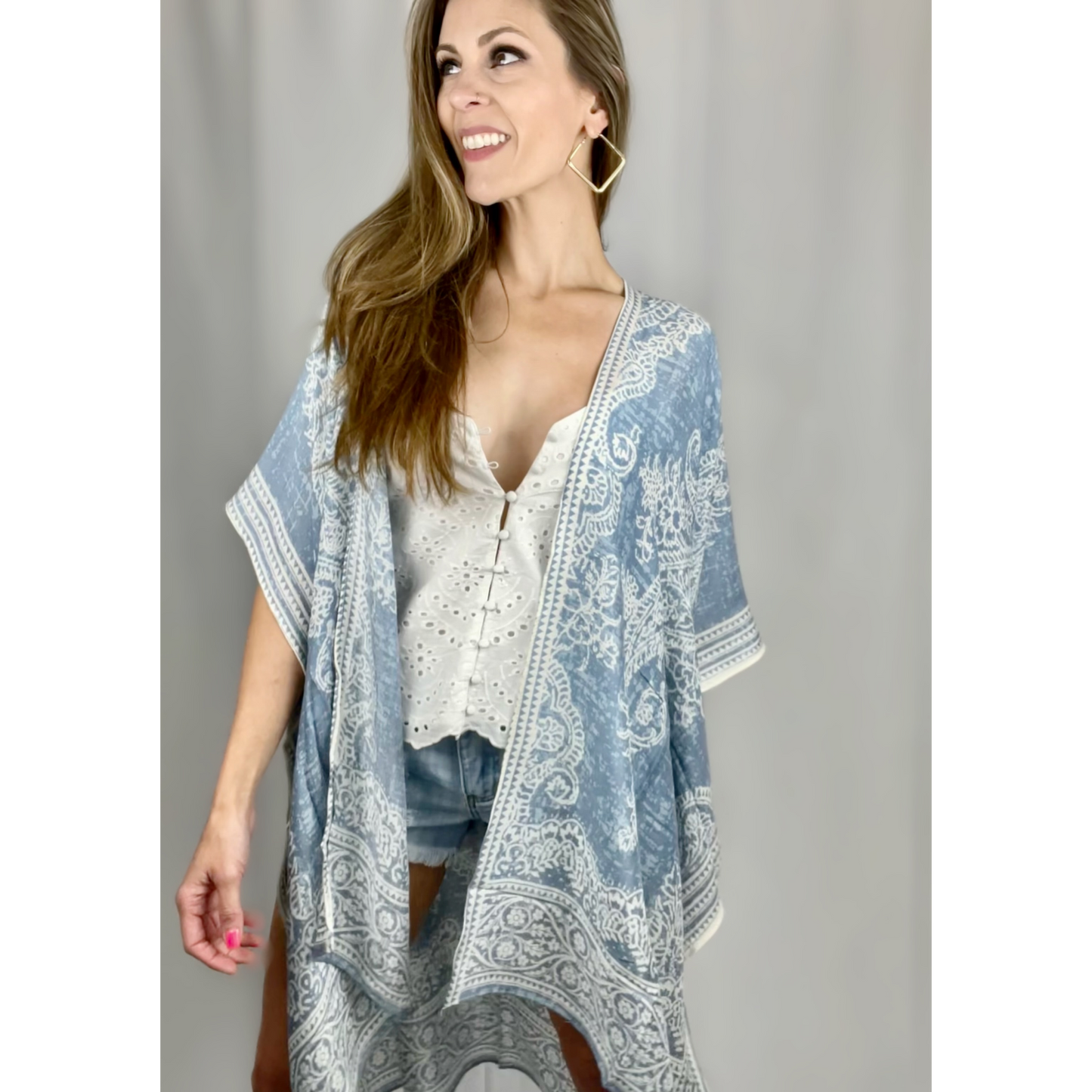 Paisley Print Kimono