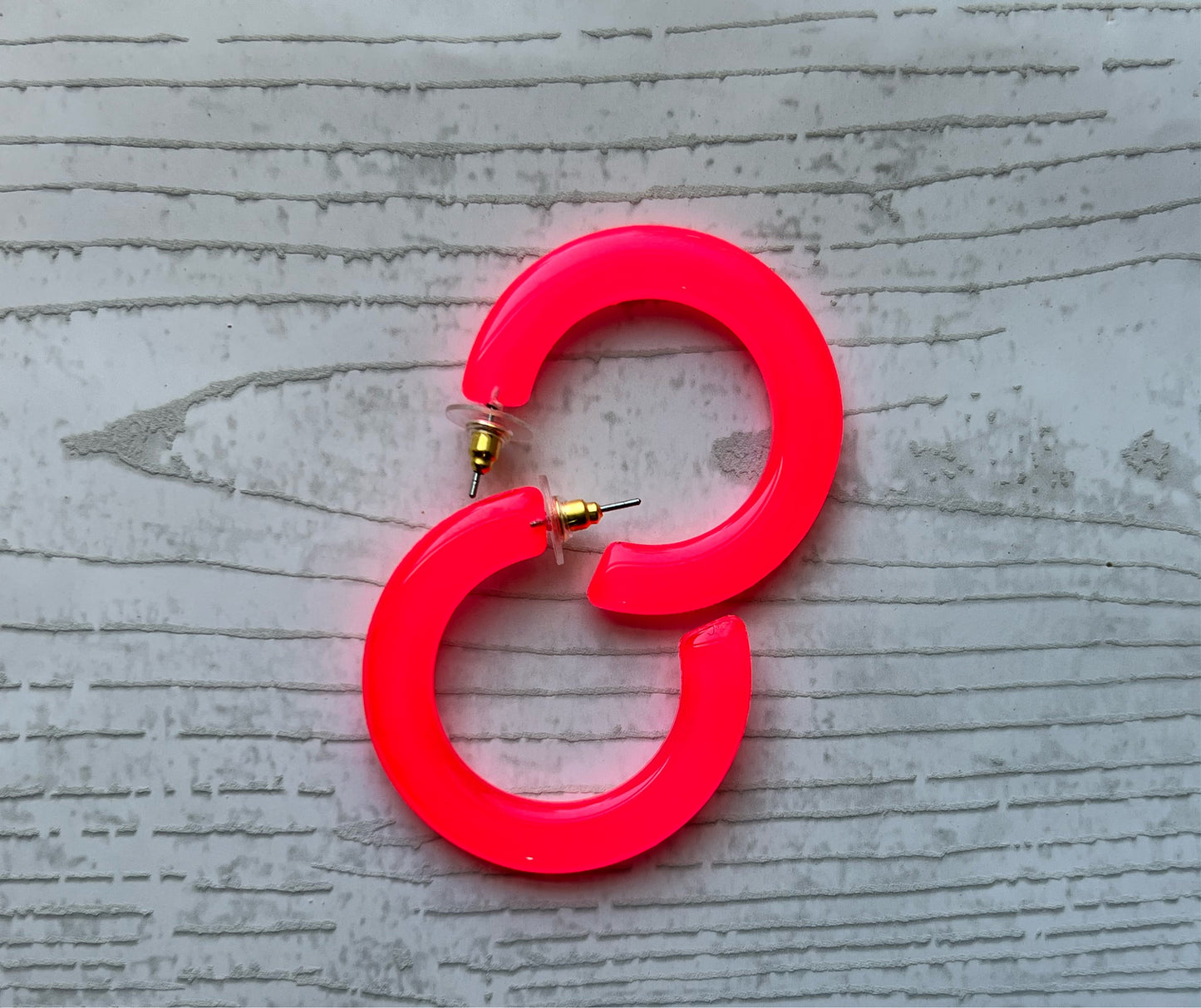Neon Pink Hoops