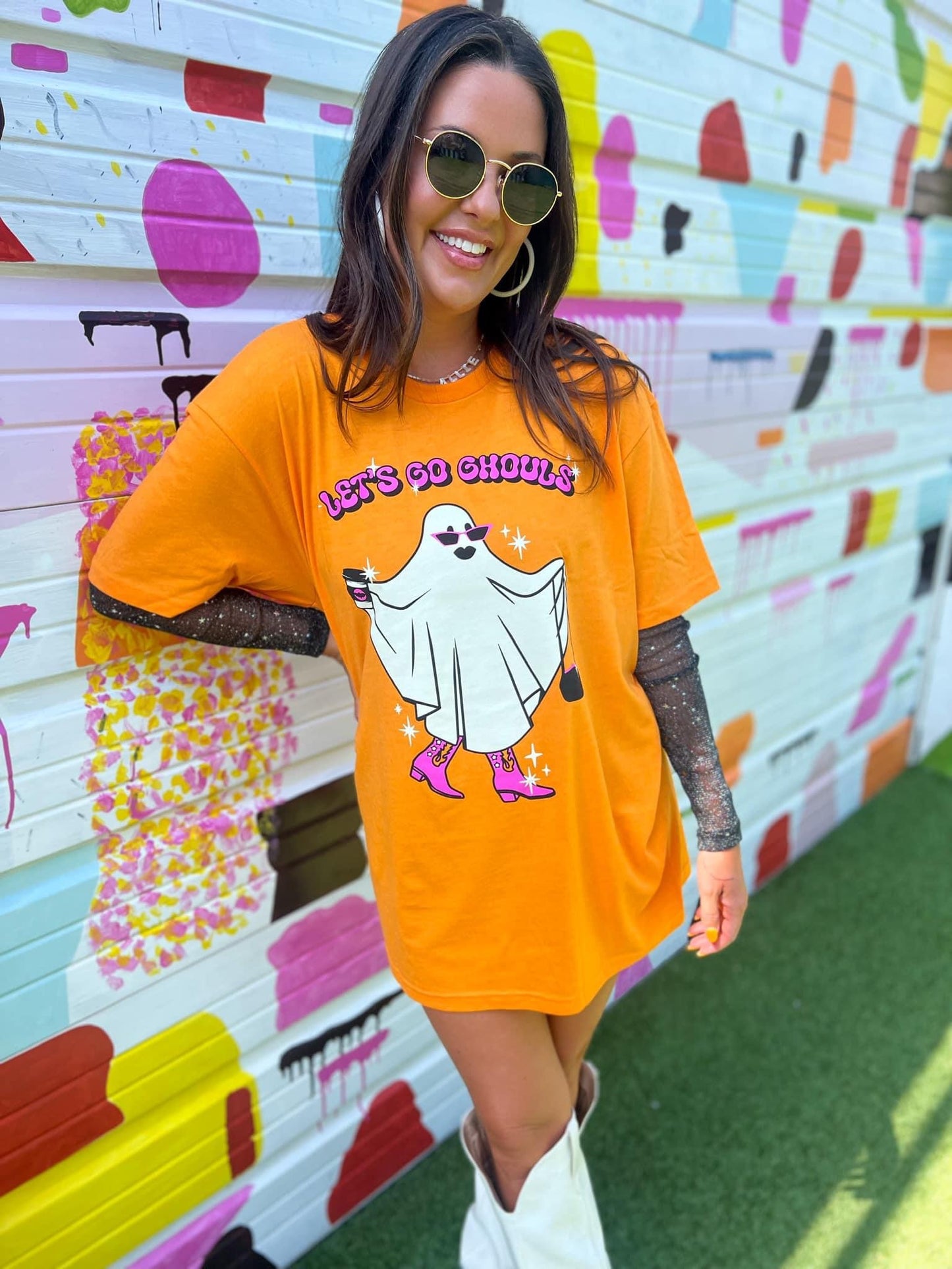Let's go Ghouls Graphic T - Cassie's Creekside Boutique