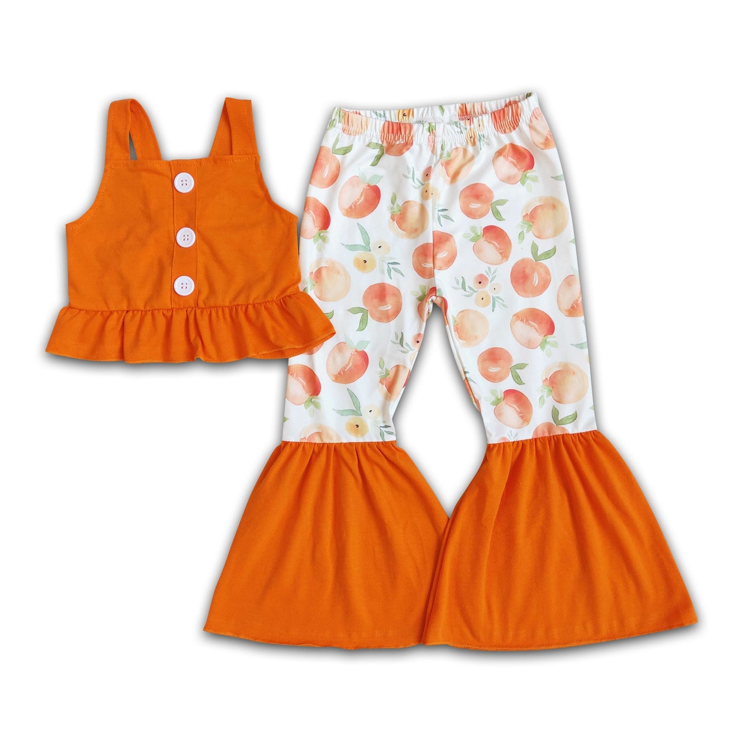 Sweet as a Peach Girls set - Cassie's Creekside Boutique