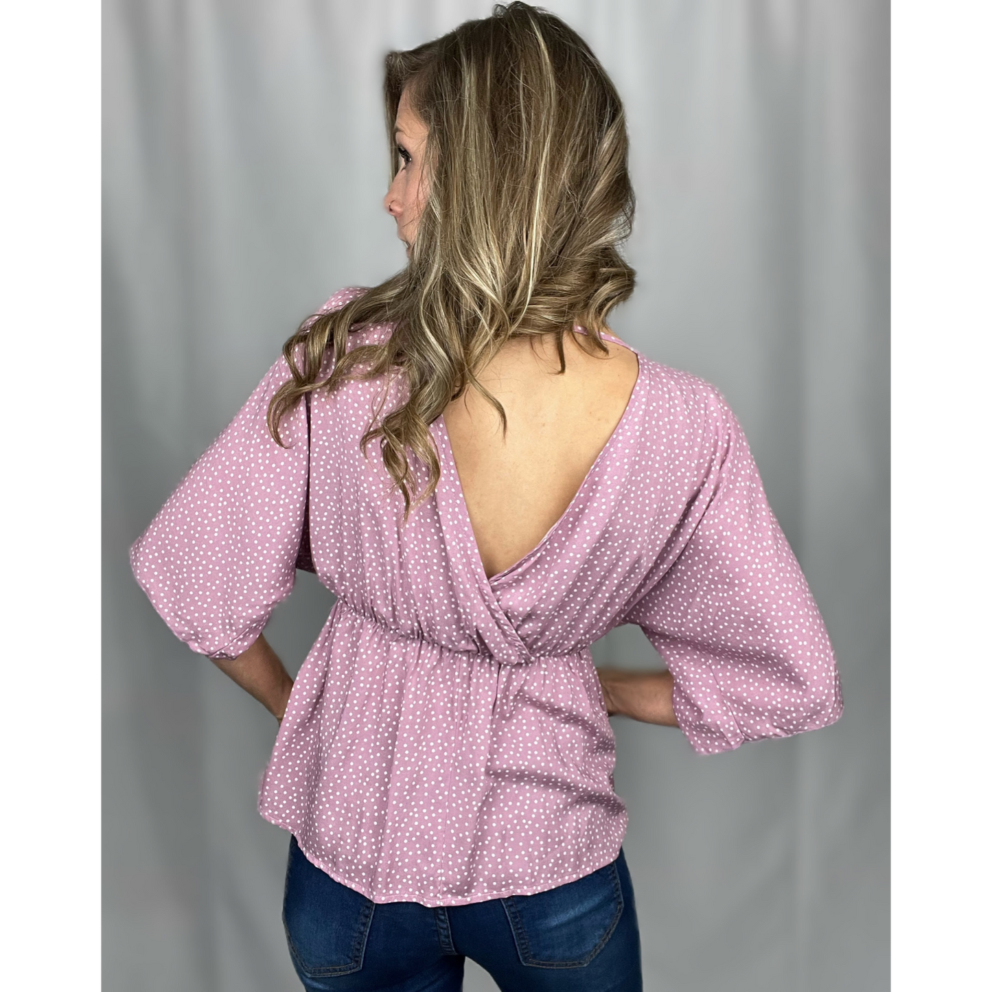 Lavender Flirt Blouse - Cassie's Creekside Boutique