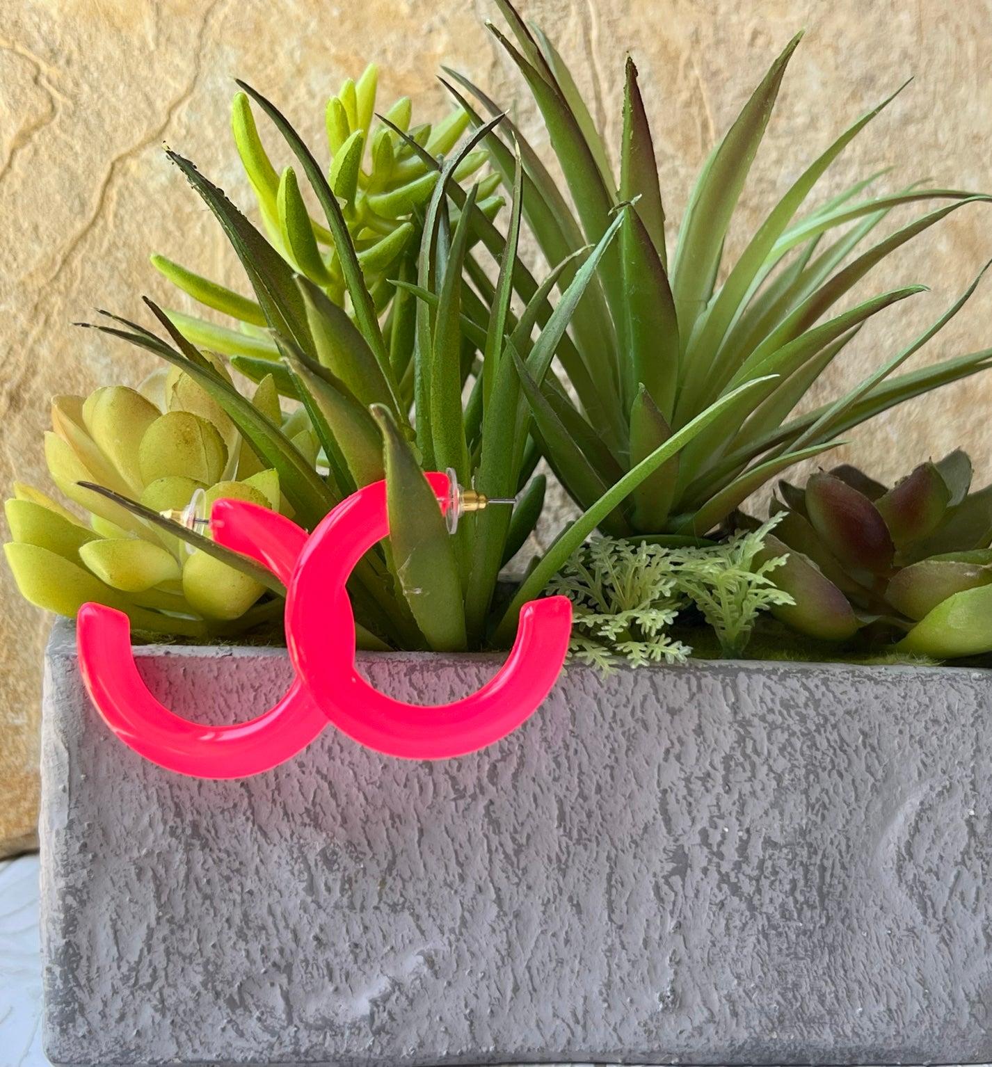 Neon Pink Hoops - Cassie's Creekside Boutique