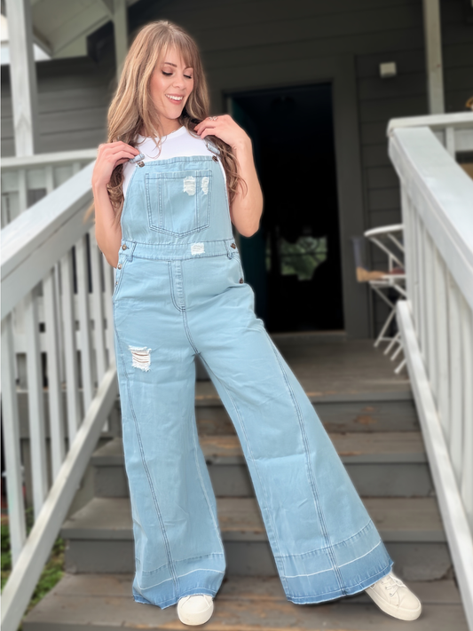 The Creekside Cowgirl Denim Overalls - Cassie's Creekside Boutique