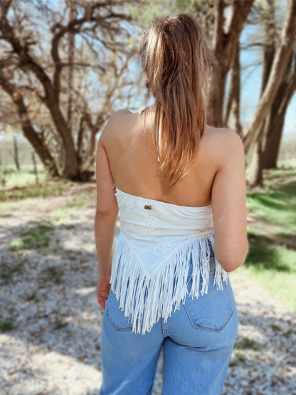 Dandelion Lace Halter Top - Cassie's Creekside Boutique
