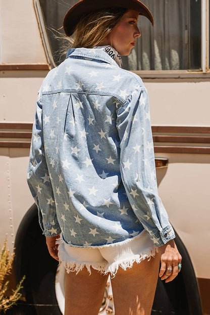 Lucky Stars Denim Button Up