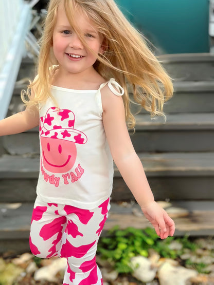 HOWDY Ya'll Girls Bell Bottom Set - Cassie's Creekside Boutique
