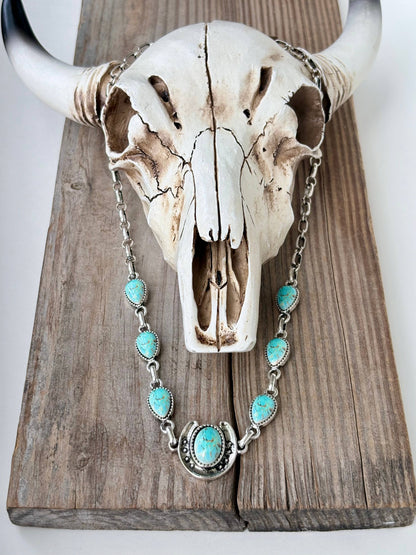 Turquoise Horseshoe Statement Necklace