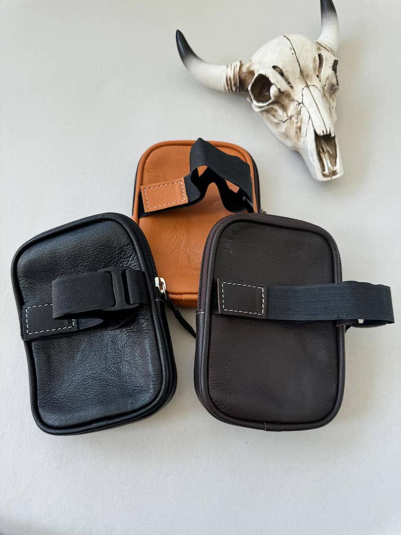 COWHIDE TUMBLER POUCH