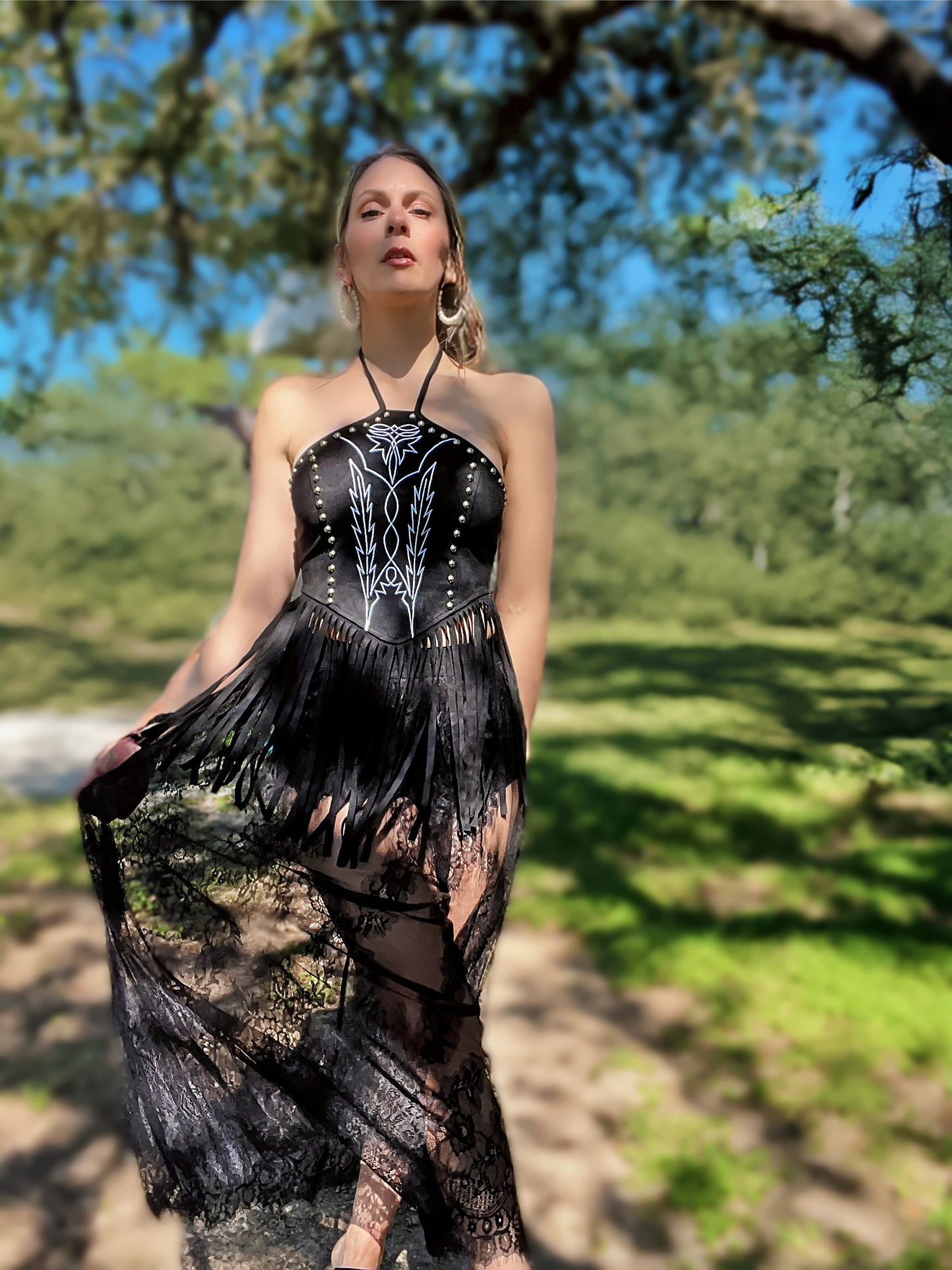 Black Lace Maxi Skirt