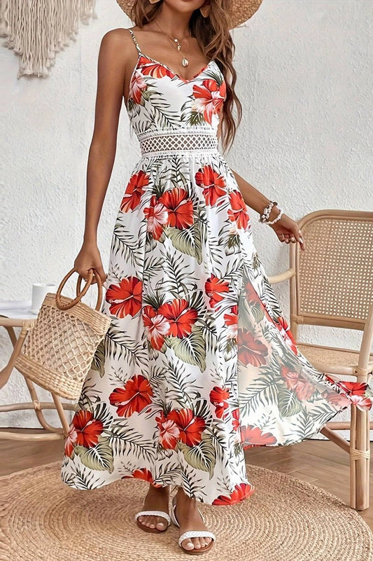 Floral Print Lace Sundress