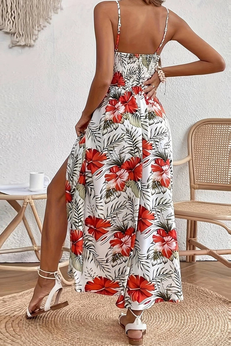 Floral Print Lace Sundress