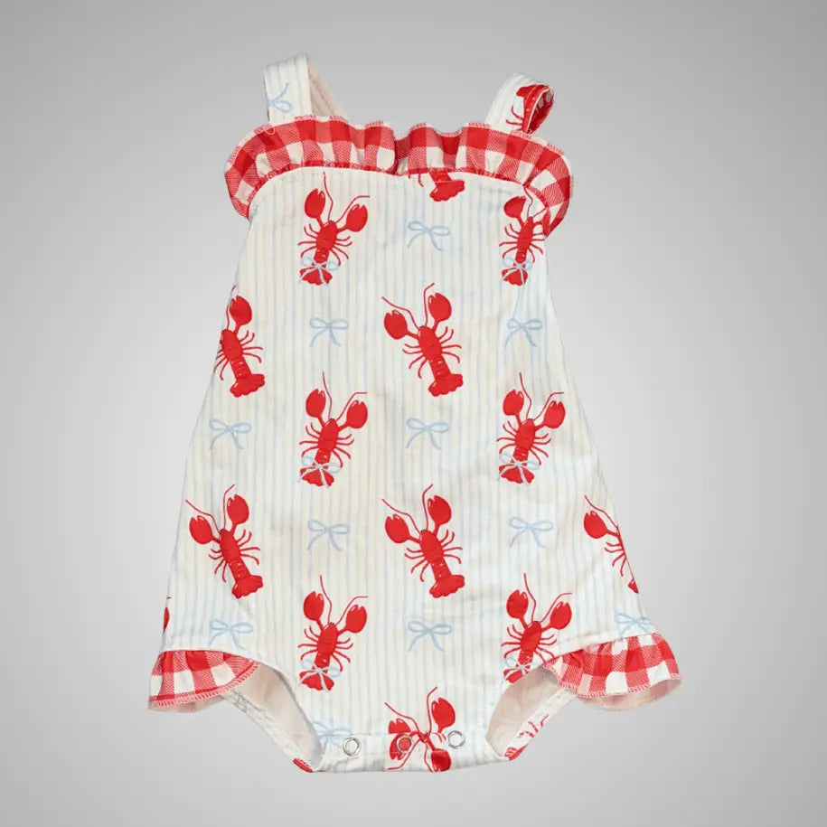 Little Crawfish Boil Ruffle Romper - Cassie's Creekside Boutique