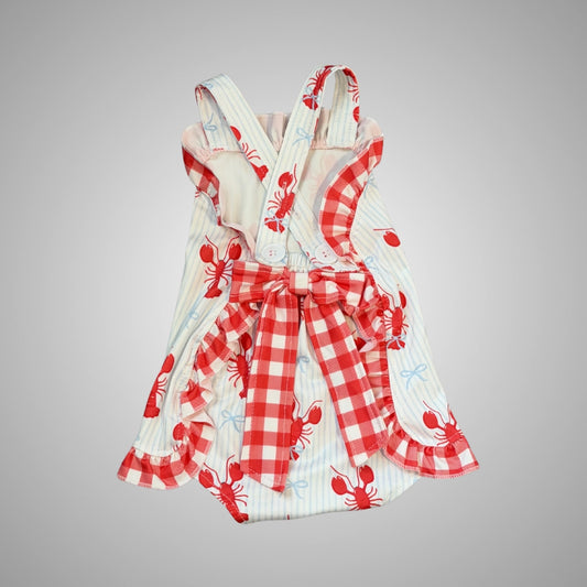 Little Crawfish Boil Ruffle Romper - Cassie's Creekside Boutique
