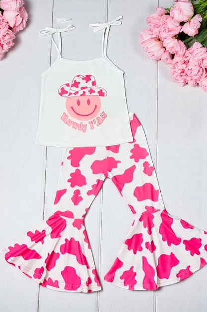 HOWDY Ya'll Girls Bell Bottom Set - Cassie's Creekside Boutique
