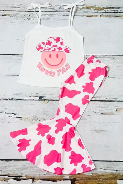 HOWDY Ya'll Girls Bell Bottom Set - Cassie's Creekside Boutique