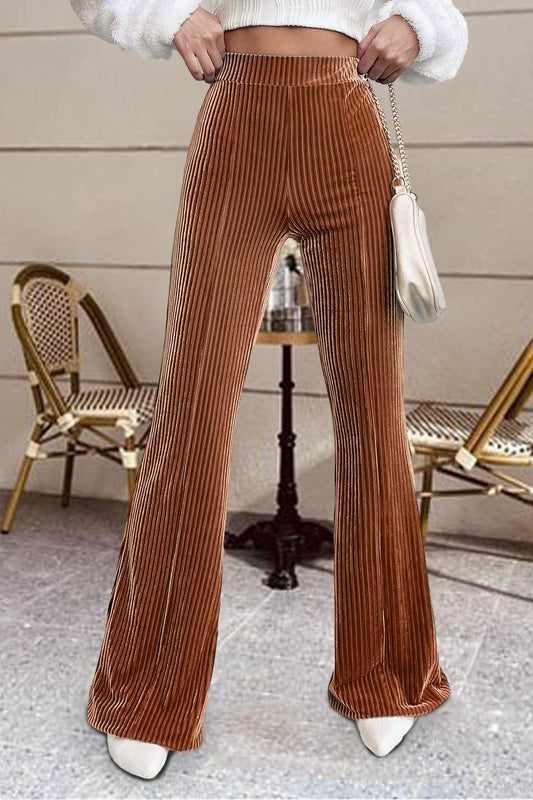 Lainey High Waist Flare Corduroy Pants