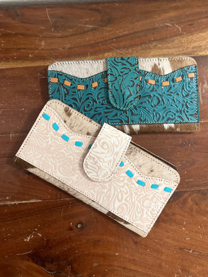 Western Floral Leather Tooled Wallet - Cassie's Creekside Boutique