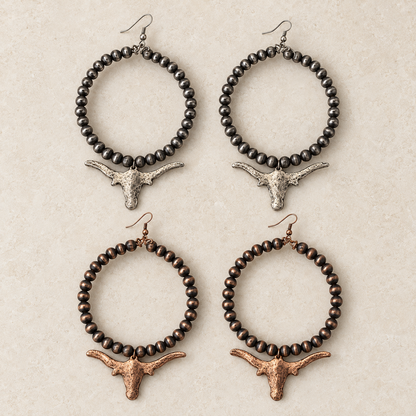 Longhorn Trail Navajo Pearl Hoops