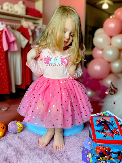 Girls Pink with Tulle Dress