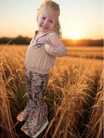 Camo Bells and Deer Jacket Girls Set - Cassie's Creekside Boutique