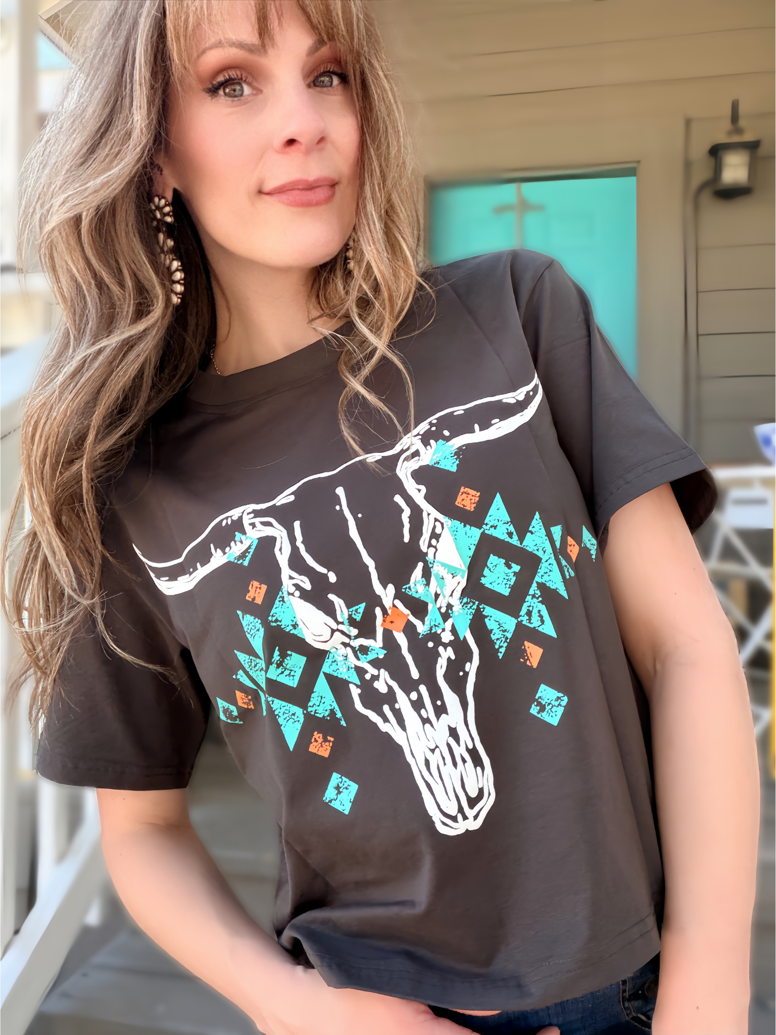 Vintage Bullhead Skull Graphic T - Cassie's Creekside Boutique