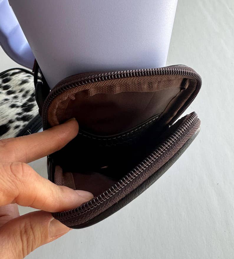 COWHIDE TUMBLER POUCH