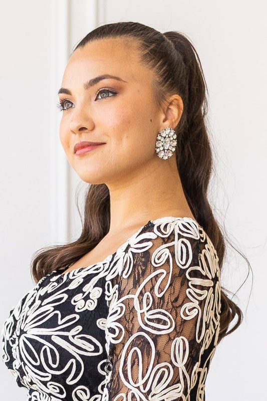 Cowgirl Glam Crystal Flower Studs