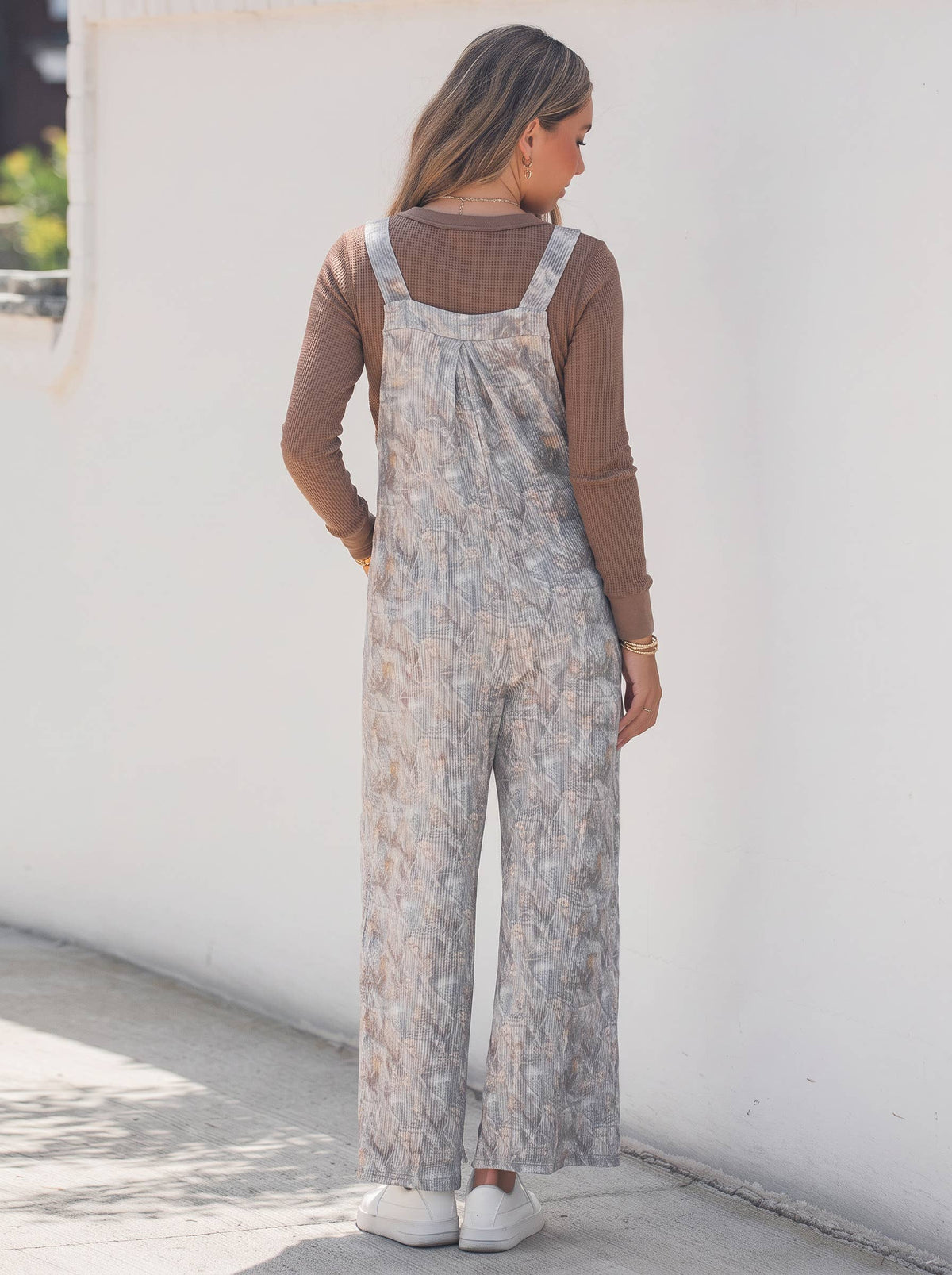 Camouflage Twist Ribbed Full-Length Pocket Overalls - Cassie's Creekside Boutique