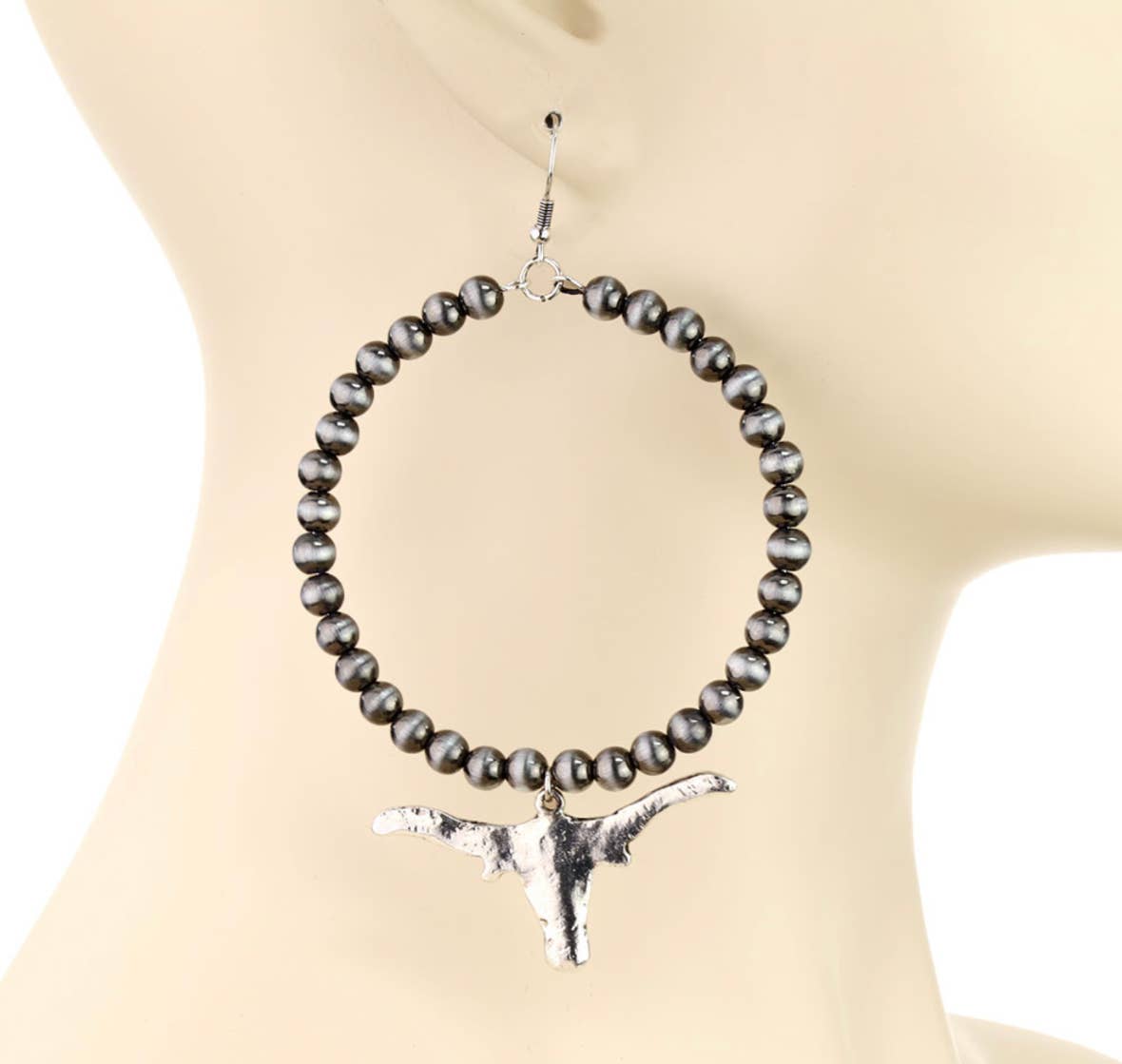 Longhorn Trail Navajo Pearl Hoops