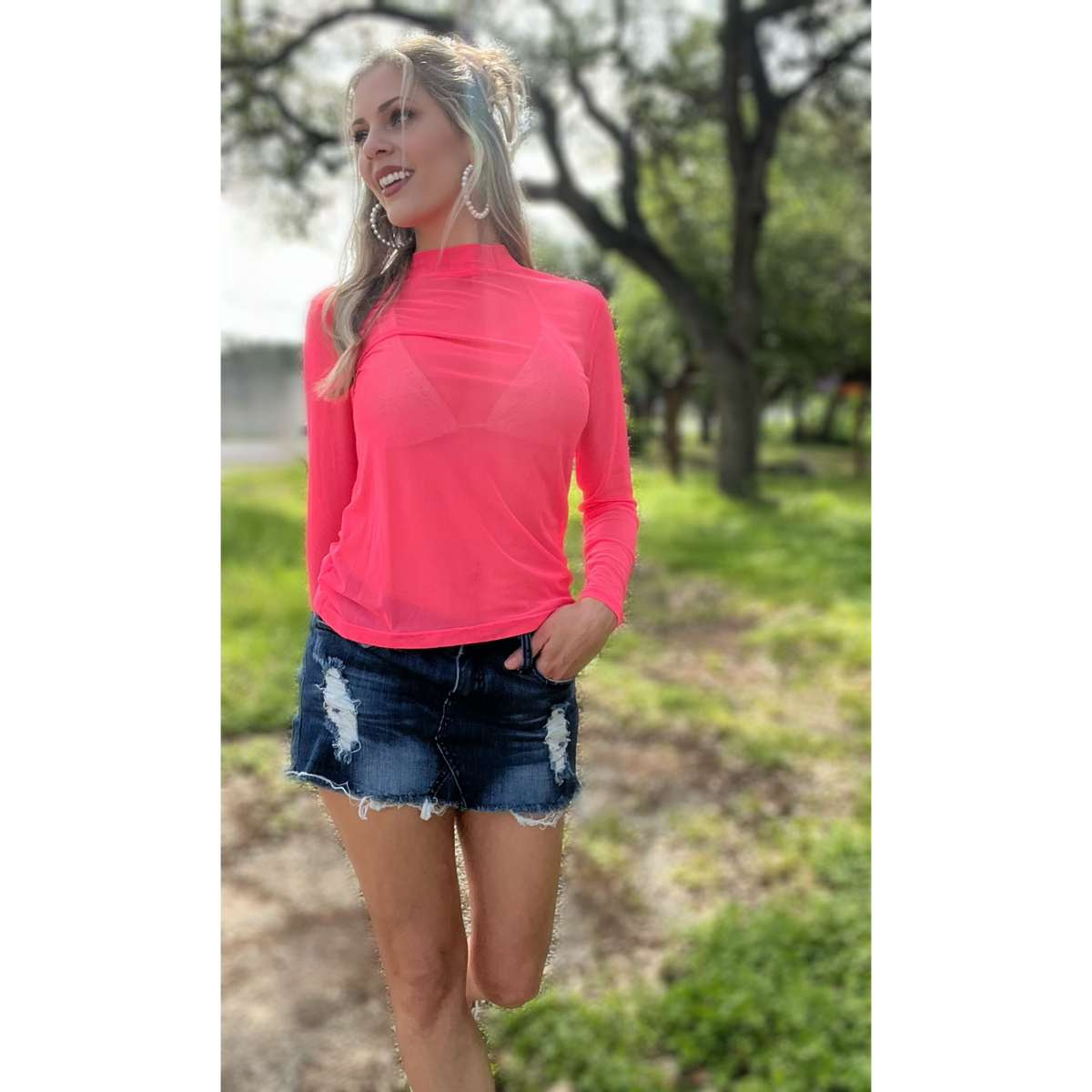 Lets Get Neon and Meshy Top - Cassie's Creekside Boutique