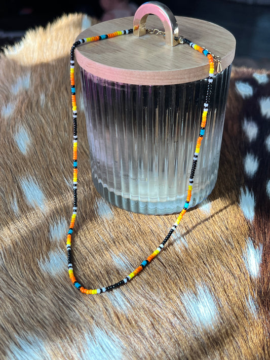 Black Sahara Seed Bead Necklace