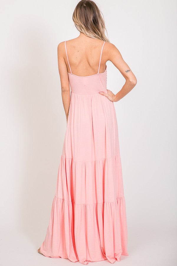 Blush Ruffled Maxi Dress