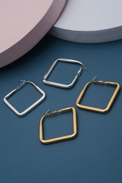 Everyday Square Hoop Earring