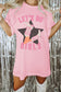 Pink Lets Go Girls Western Graphic Tee