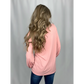 Blushing Knit Top with Bubble Sleeves