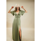 Lost In The Sage V-Neck Maxi Dress