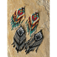 Western Aztec Seed Bead Fringe Earrings