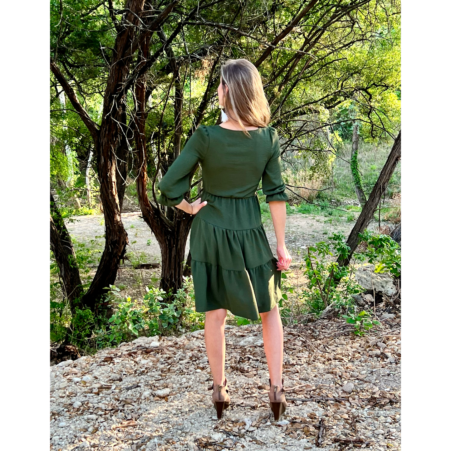 Olive Tiered Dress Me Up