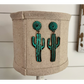Turquoise Cactus Dangle earrings