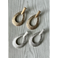 Textured metal teardrop earrings