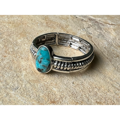 Western Turquoise Twist Bracelet