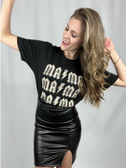 Mini Rebel Rose Slit Skirt