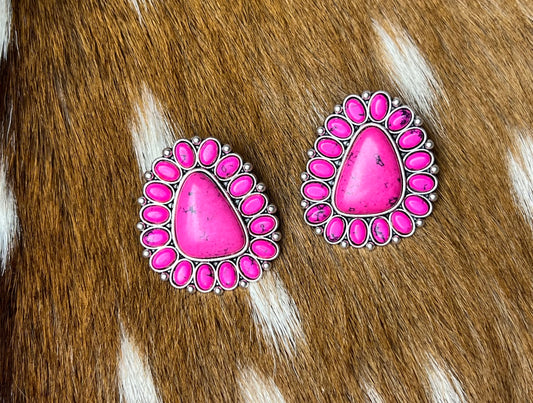 Fuchsia Pink Bellevue Earrings